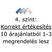 4. szint - Korrekt értékesítés, 10-30%os lezárási arány 4. szint - Korrekt értékesítés, 10-30%os lezárási arány